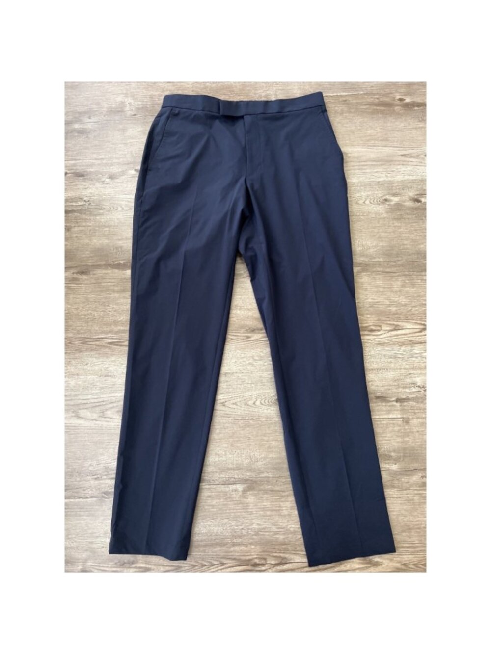 M&S Marks Spencer Pants Mens 32x31 Navy Elastic Waist Tailored Straight England